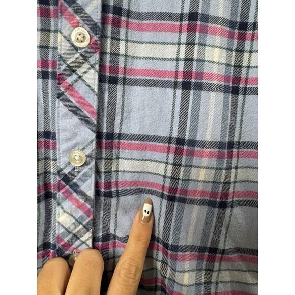 Vineyard Vines Blue Plaid Preppy Country Western Cottage Button Down Flannel 0 - Picture 2 of 6